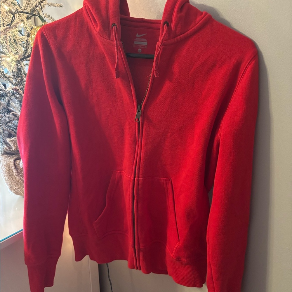 Nike Cropped Red Zip up